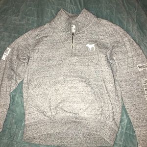 VS pink quarter zip